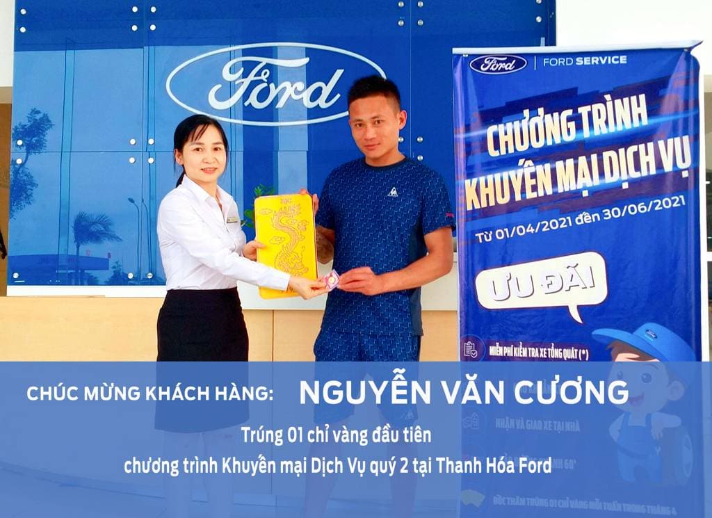Khách hàng may mắn: Nguyễn Văn Cương trúng 01 chỉ vàng đầu tiên chương trình khuyến mại dịch vụ chào mừng đại lễ 30/4 -1/5