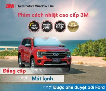 PHIM CÁCH NHIỆT 3M – PHỤ KIỆN CHÍNH HÃNG PHÊ DUYỆT BỞI FORD
