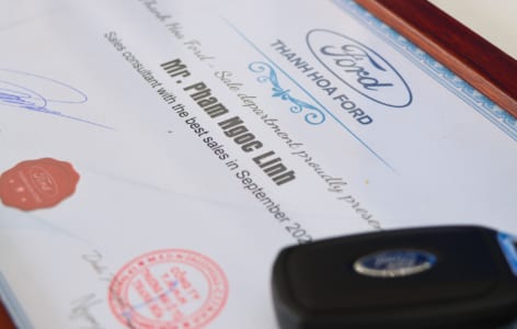THANH HOÁ FORD VINH DANH TƯ VẤN BÁN HÀNG XUẤT SẮC THÁNG 09 và QUÝ III/2023