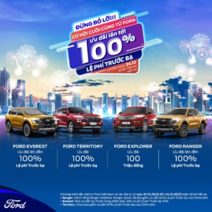 CHƯƠNG TRÌNH ƯU ĐÃI LÊN TỚI 100% LỆ PHÍ TRƯỚC BẠ