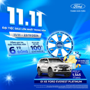 Chương trình Đại tiệc Sale và khuyến mại mua xe ô tô Ford tháng 11/2024
