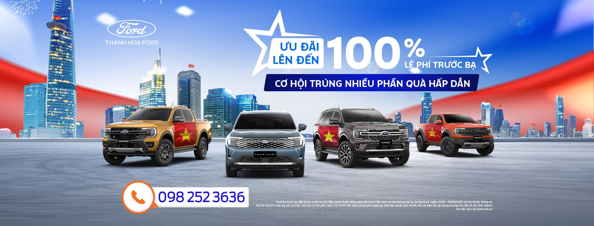 Ưu đãi lên đến 100% LPTB